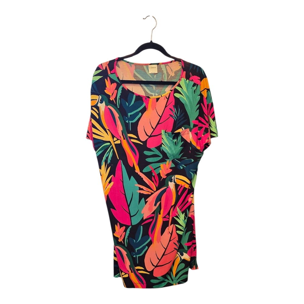Soma Vibrant Tropical Leaf Swim Cover-Up